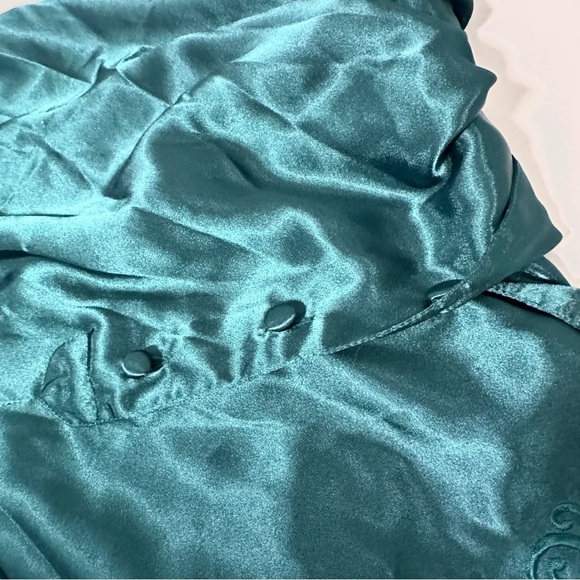 Vintage Inner Most Silky Emerald Green Long Sleeve Nightgown Women’s Size XS - Picture 9 of 10